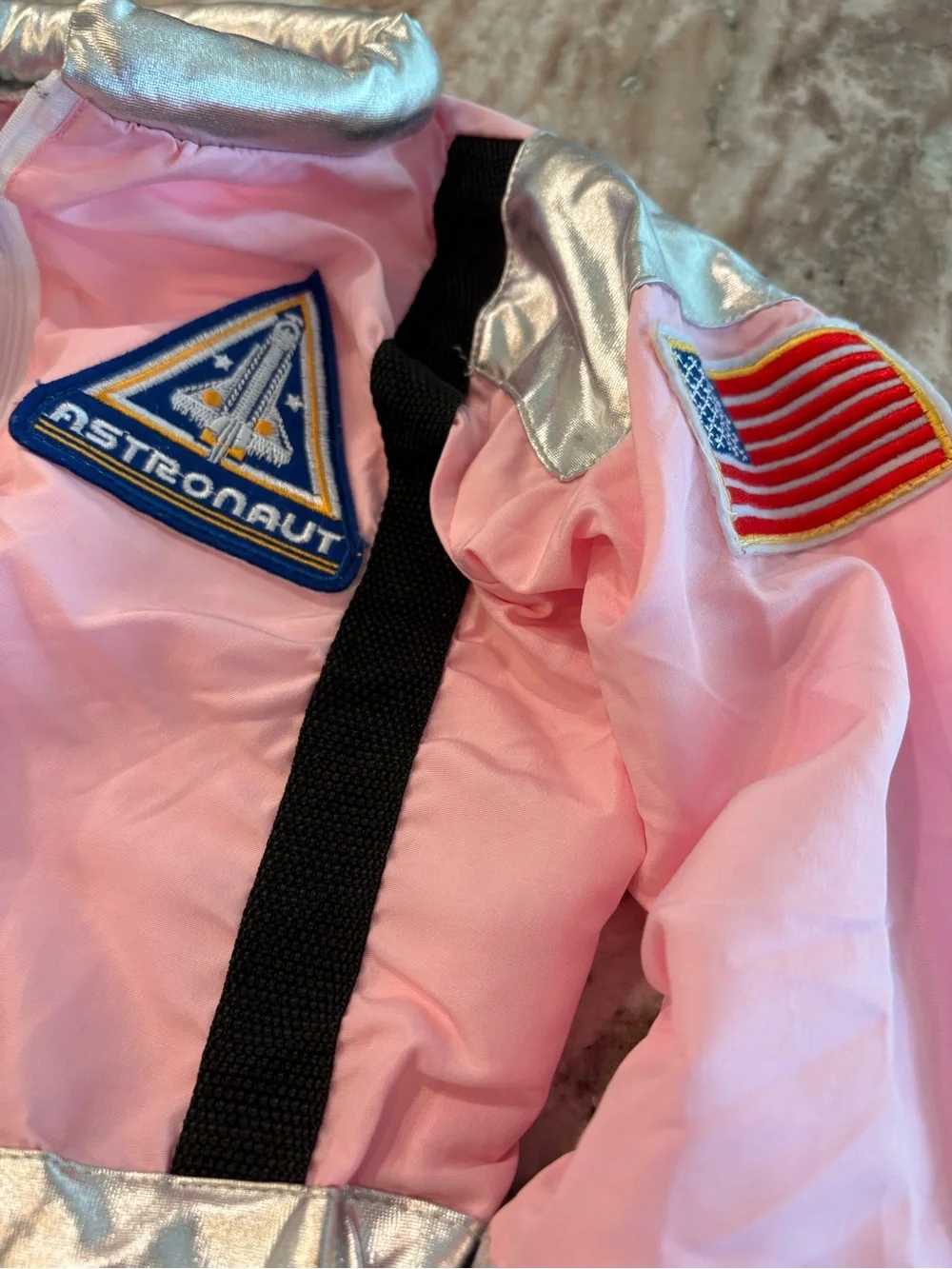 Nasa Space Astronaut Pink Jumpsuit Halloween Costume Easy On Size Patches 3T